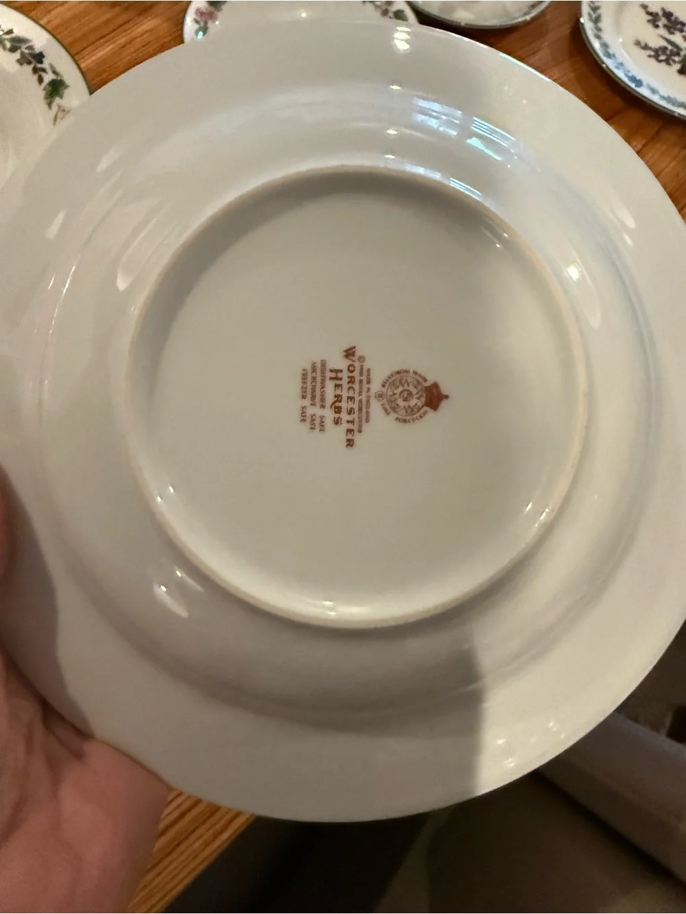 Worcester  Rosemary Garden Floral Soup Bowl - White with Multicolor Floral Motif